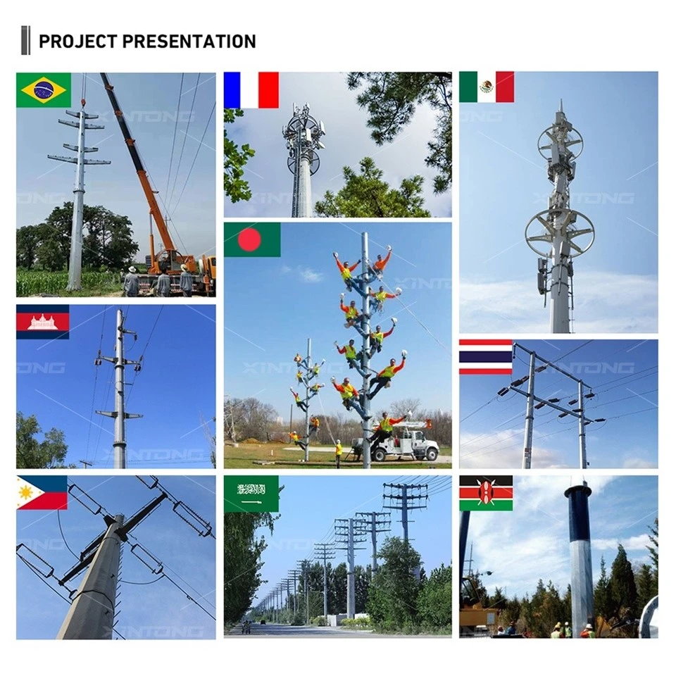 Steel Power Transmission Pole factory